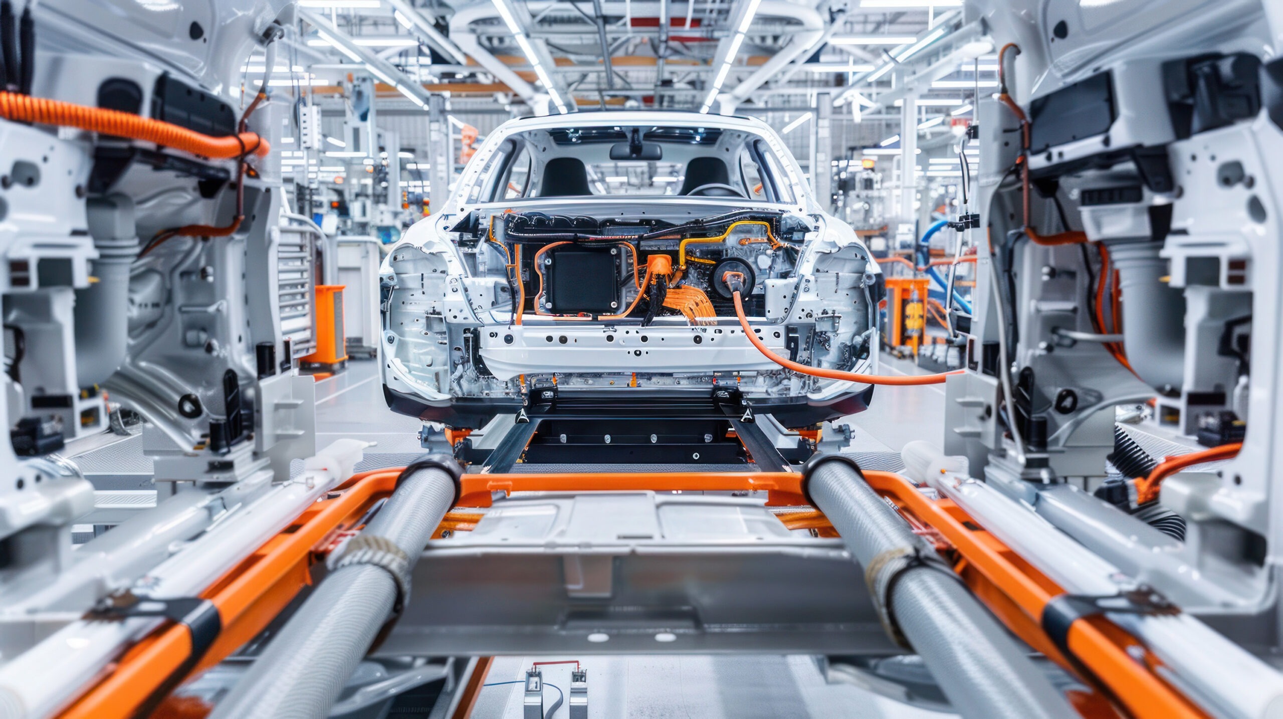 Produktionsstraße in der Automobilindustrie