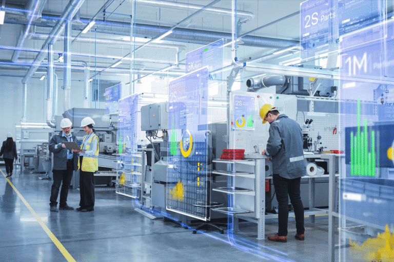 Symbolische Darstellung der Verbindung von Künstlicher Intelligenz und Business Intelligence in der datenbasierten Entscheidungsfindung